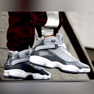 Nike Air Jordan 6 Rings Men's GreyAthletic Sneakers Shoes 322992-015 Size 7.5